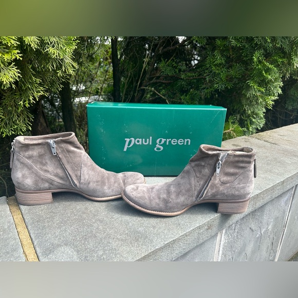 Paul Green Logan Gray Suede Zip Ankle Booties - Size 9US. 6.5AU - Picture 2 of 8